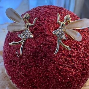 Trendy Jewels Fairy Earrings with Gold and Silver Accents